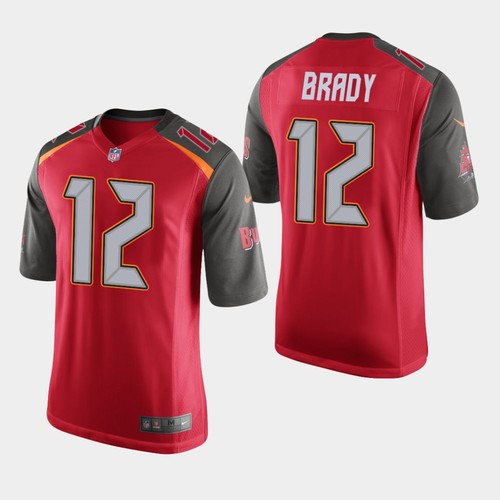Men Tampa Bay Buccaneers #12 Tom Brady Jersey Red Limited Vapor Untouchable NFL Jerseys